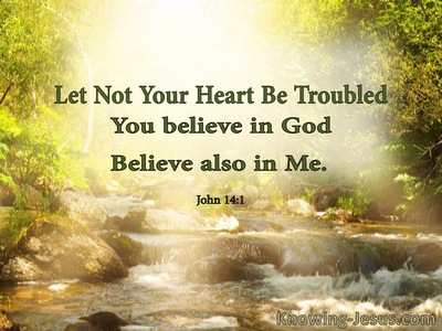 John 14:1 Let Not Your Heart Be Troubled (green)